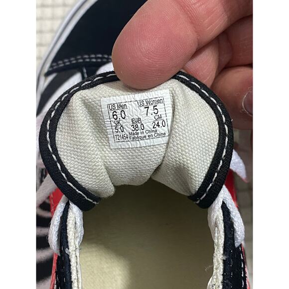 Vans Style 36 Swirl Black Coral Mens Skating Sneakers 6M Mens 7.5M Women's - Picture 9 of 11